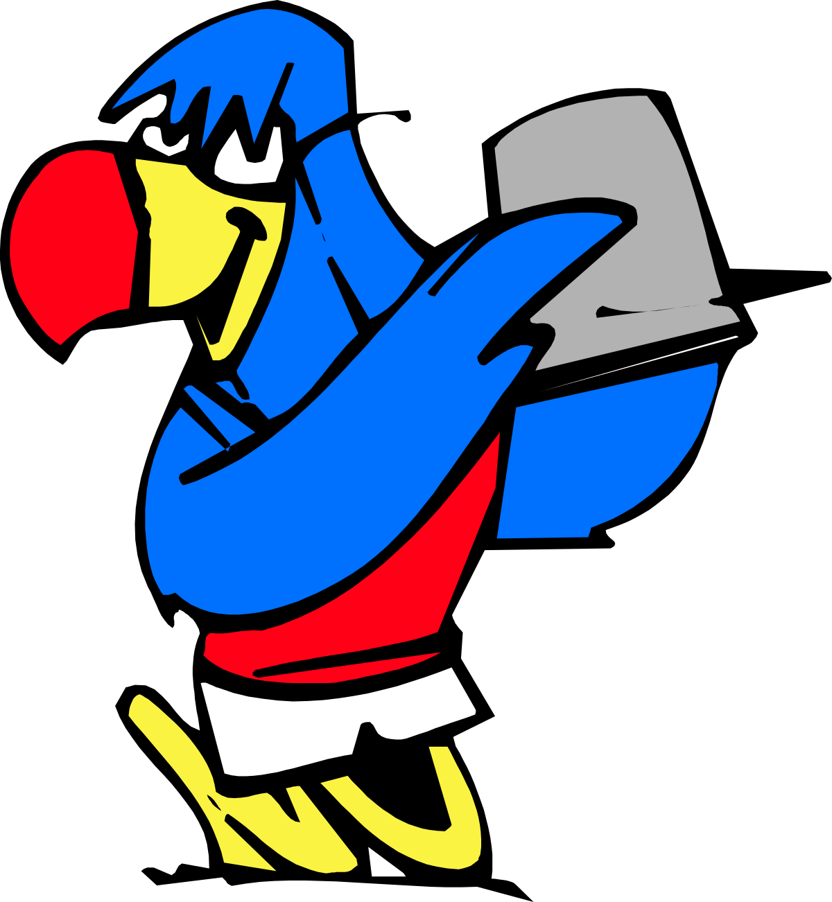 a man in a blue shirt and red hat clip art png transparent Man in Blue Shirt and Red Hat Clipart - Vibrant and Versatile Visuals