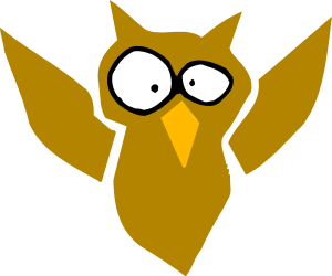 Owl Clipart with Big Eyes and Long Tail  Perfect for Your Creative Projects