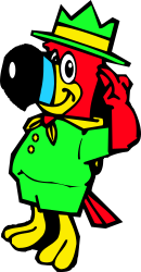 Cartoon Bird in Hat and Tie Clipart for Fun Projects