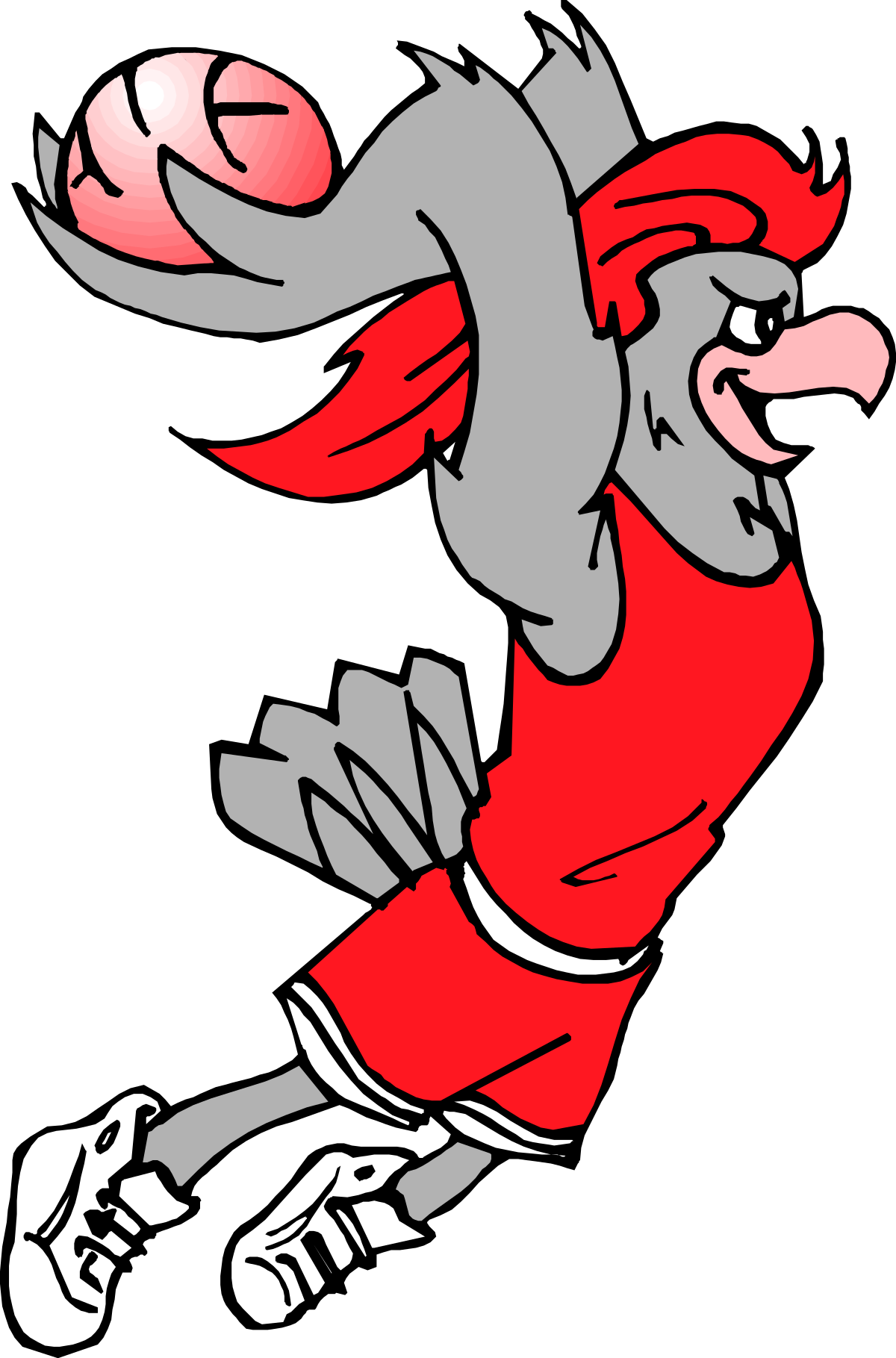 a cartoon character in a red shirt and white shorts clip art png transparent Cartoon Character in a Bright Red Shirt and White Shorts - Playful Clipart for All Occasions