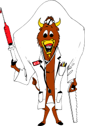 Cartoon Bull Holding Sign Clipart: Perfect for Fun Illustrations