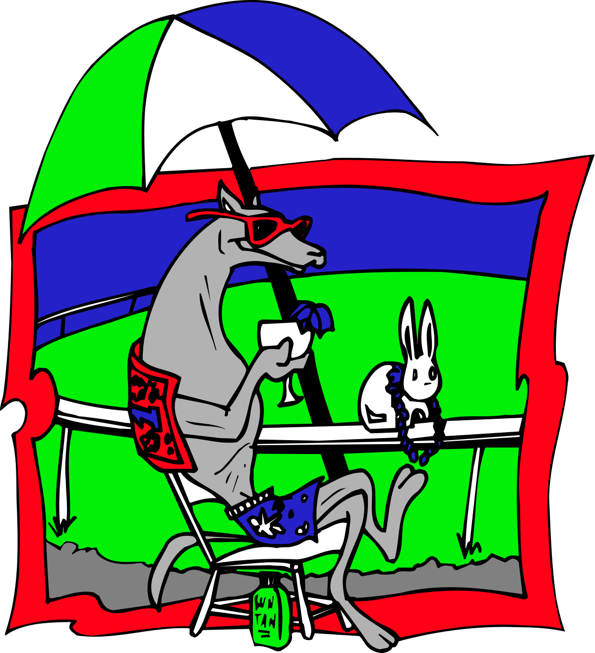 Cartoon Man Sitting at Desk - Engaging Clipart for Creative Projects