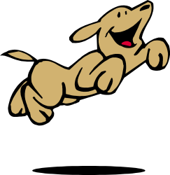 Dog with Red Nose on Black Background - Vibrant Clipart for Your Projects