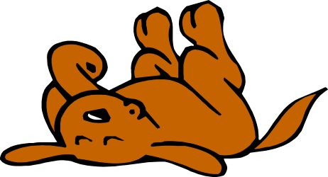 Cartoon Dog with Head Down Clipart - Whimsical Animal Illustration
