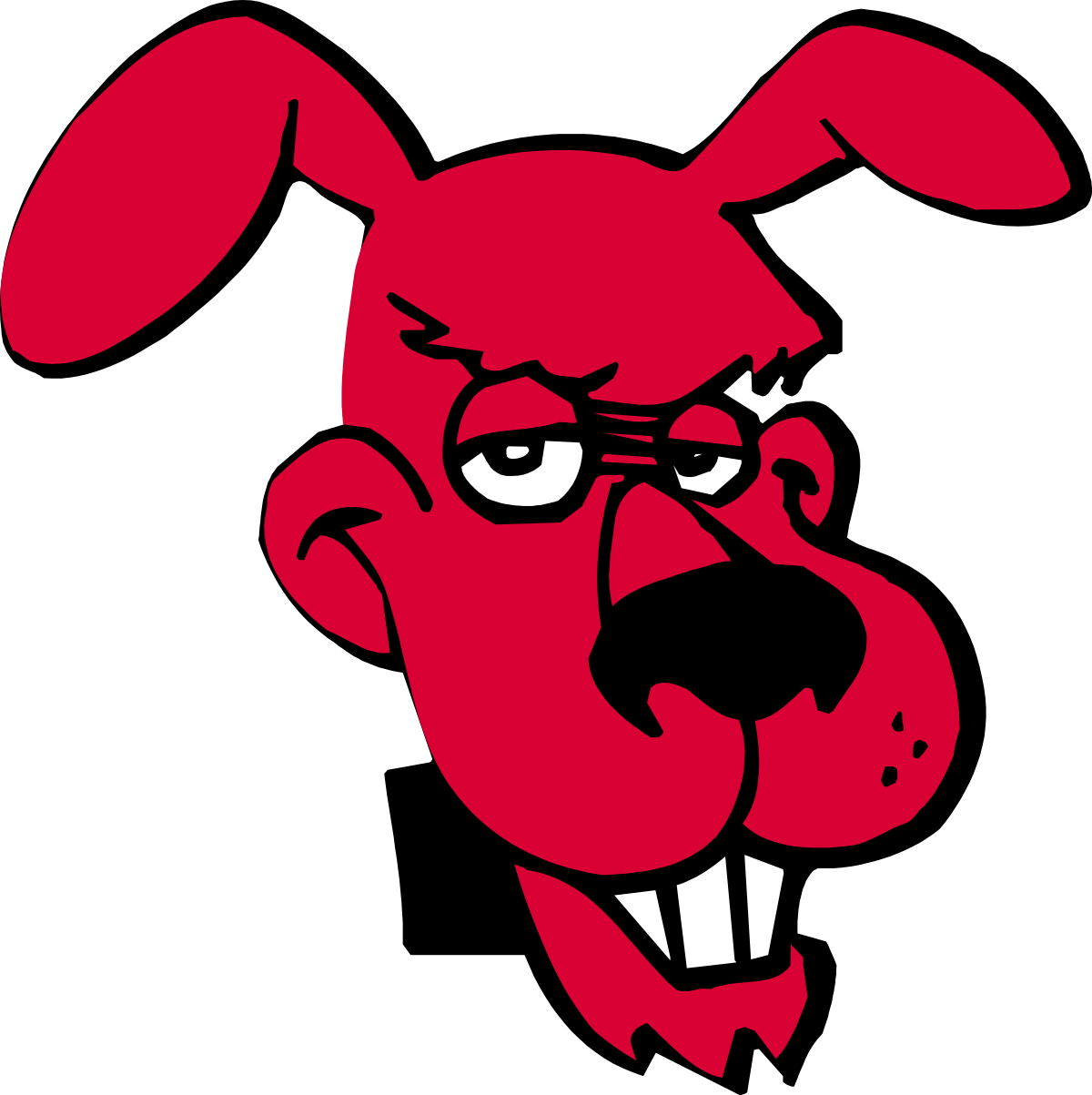Red Dog with Big Nose and Grin Clipart - Perfect for Fun Designs