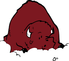 Red and Black Bull Clipart: Bold and Striking Design