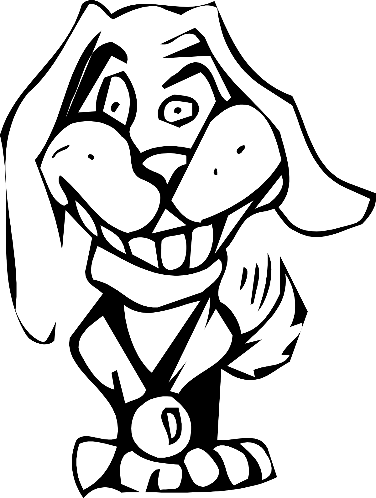 Cartoon Rabbit Clipart with Bow Tie for Fun Designs