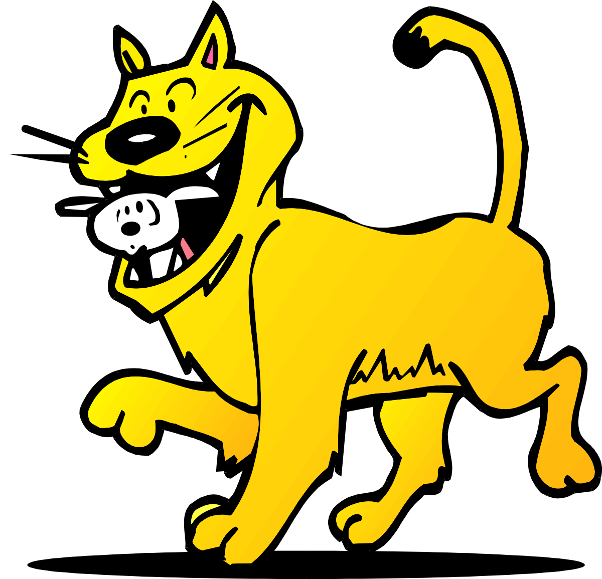 a yellow dog running with its mouth open clip art png transparent Yellow Dog Running with Open Mouth Clipart