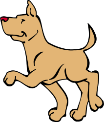 Dog Running with Tongue Out Clipart: Fun and Playful Graphics