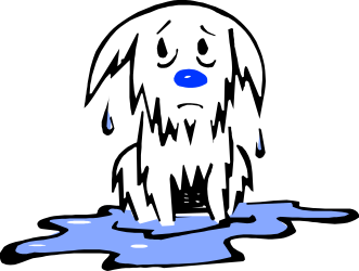 Blue and White Water Puddle Clipart for Creative Projects