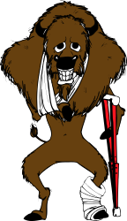 Bear Holding Red Stick Clipart - Playful Animal Illustration