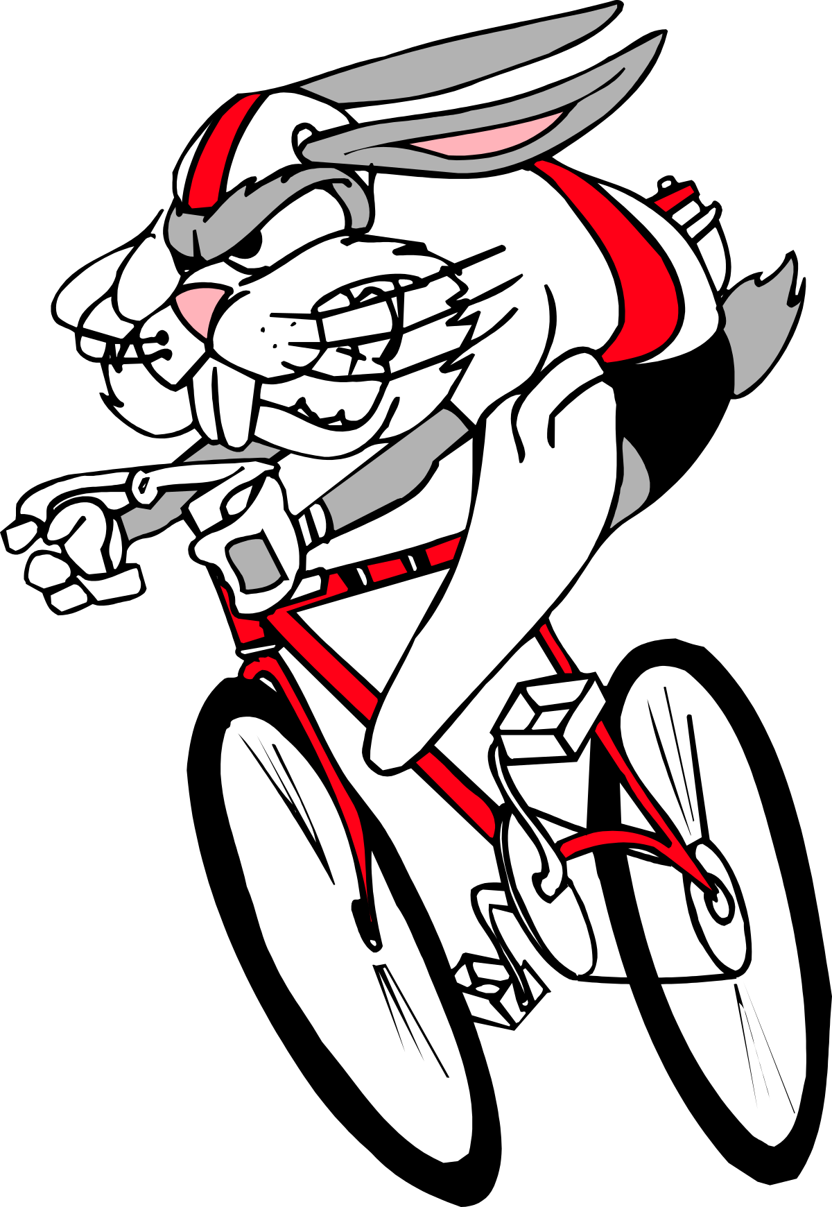 Rabbit Riding a Bike Clipart for Fun Designs
