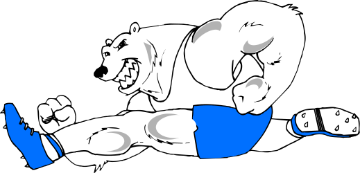 Cartoon Character Doing Push Up - Fun Fitness Clipart