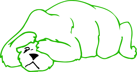 Dog Laying Down on Ground Clipart  Relaxing Canine Scenes