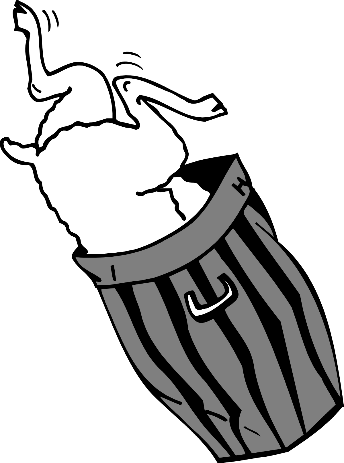 Black and White Man with Beard Clipart for Diverse Projects