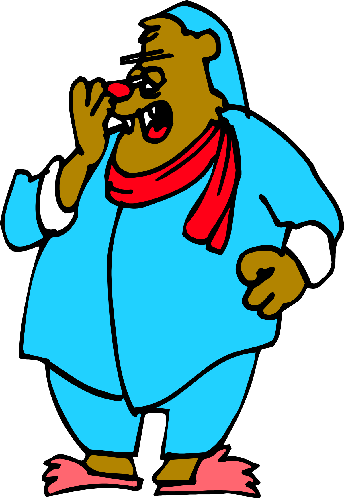 a cartoon bear wearing a scarf and holding a cell clip art png transparent Cartoon Bear with Scarf Holding Cell - Fun Clipart Collection