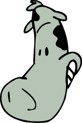 Black and White Pig Clipart: Charming Farm Animal Illustration