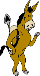 Cartoon Donkey Clipart with Big Nose - Fun and Playful Design