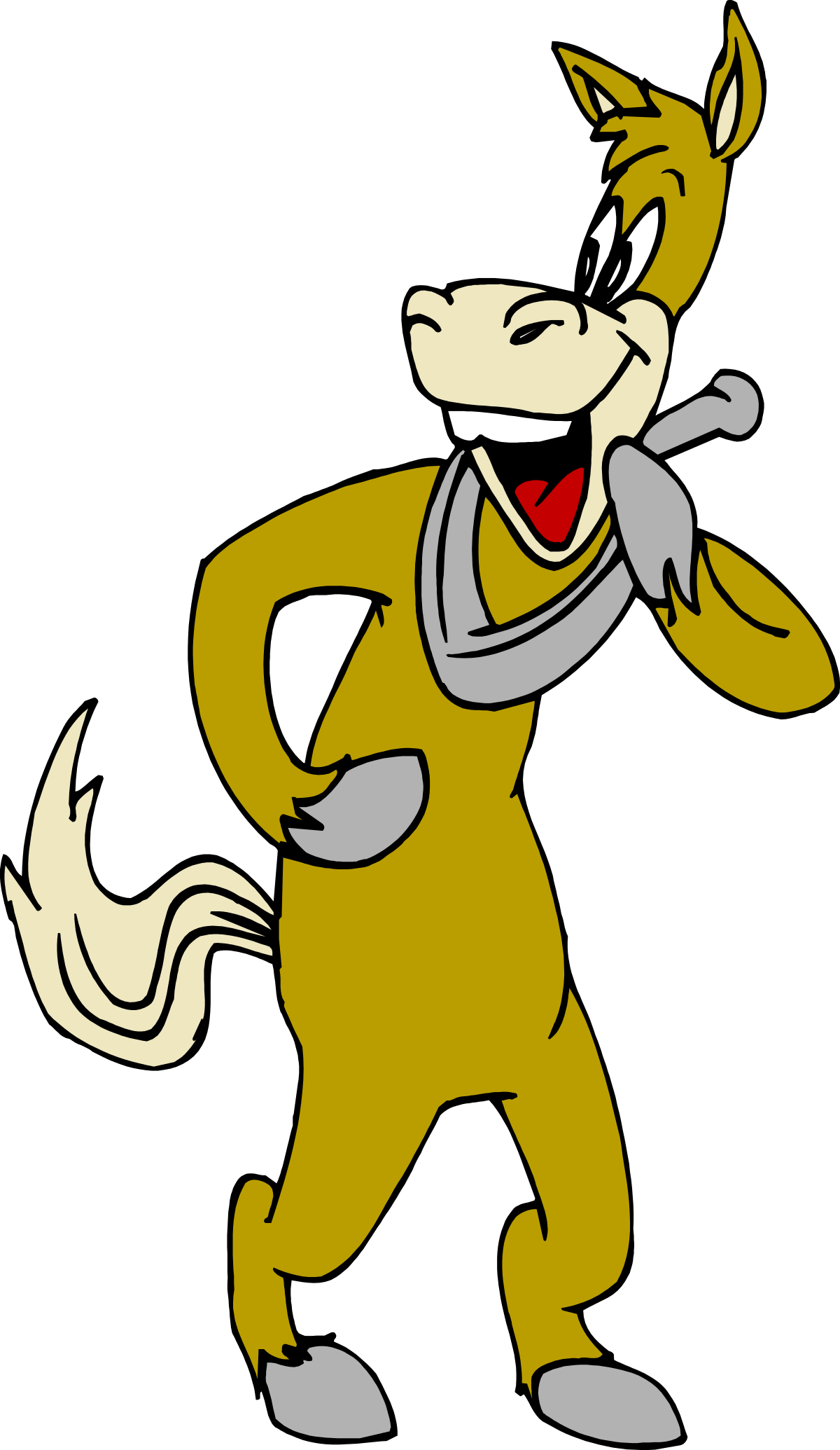 Cartoon Character with Tie Clipart - Funny and Engaging SVG Graphics