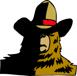 Man with Hat and Beard on Black Background - Unique Clipart Collection