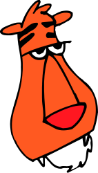 Cartoon Bird with Red Beak - Cheerful Clipart for Vibrant Designs