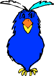 Blue Bird with Yellow Beak Clipart - Vivid and Charming Illustration