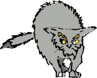 Gray Cat with Yellow Eyes: Charming Clipart for Your Projects