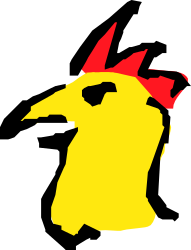 Yellow and Red Bird Silhouette Clipart for Vibrant Designs
