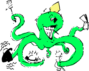 Green Snake with Crown Clipart - Royal Reptile Illustration