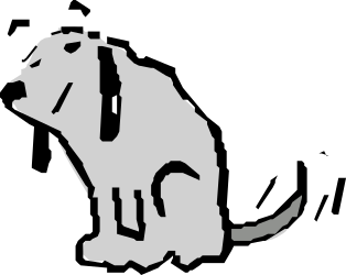 Dog Silhouette on Black Background - Stunning Clipart Design