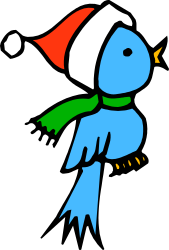 Cartoon Fish with Red Hat and Green Scarf - Fun Clipart for All Occasions