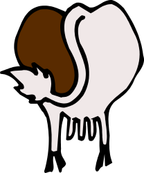 White Cat with Brown Spots Clipart - Adorable Pet Graphics