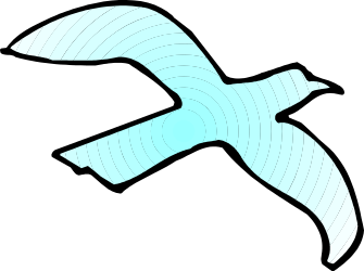 White Bird Flying in the Sky Clipart for Nature Themes