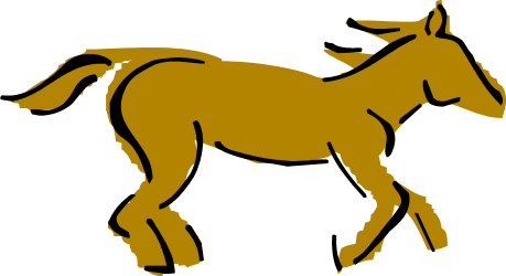 Horse Standing Majestically in Clipart Scene