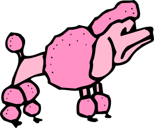 Pink Pig Clipart on Black Background - Playful Farm Animal Illustration