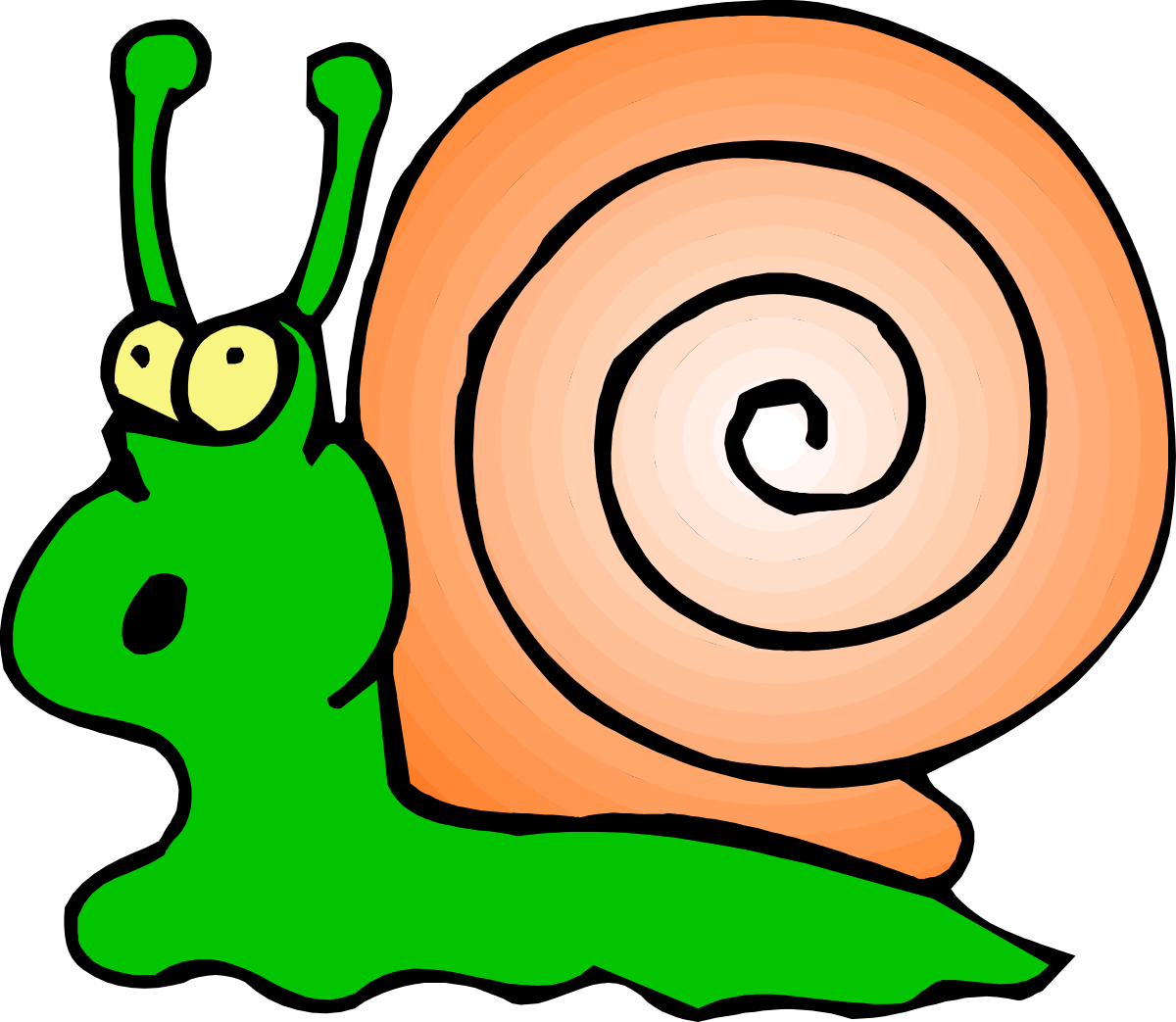 a snail with a green shell on its back clip art png transparent Snail with Green Shell Clipart - Adorable and Charming SVG Representation