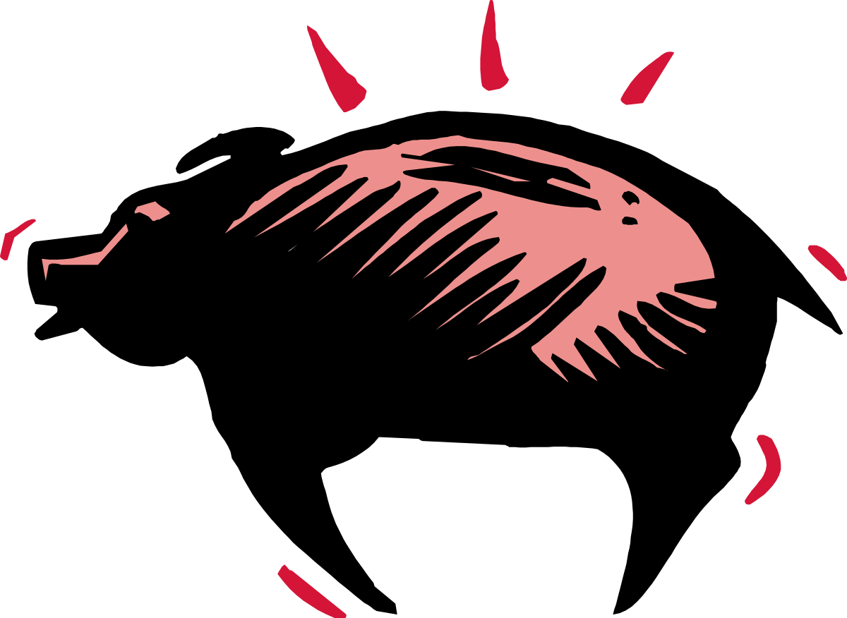 Black and Red Sun Clipart with Vibrant Outline