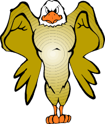 Cartoon Bird with Big Beak Clipart for Creative Projects