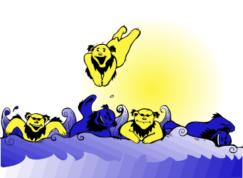 Cats Relaxing on a Mountain - Scenic Clipart Collection