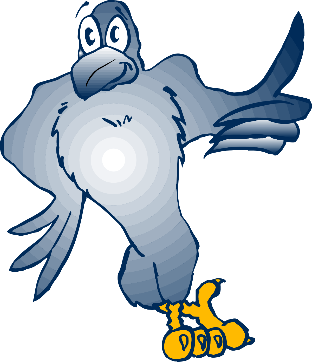 Cartoon Penguin Skating on Skateboard - Fun Clipart for Creative Projects