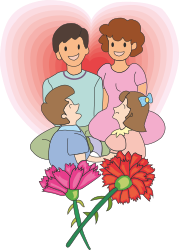 Heart-Shaped Flower Clipart for Families and Love