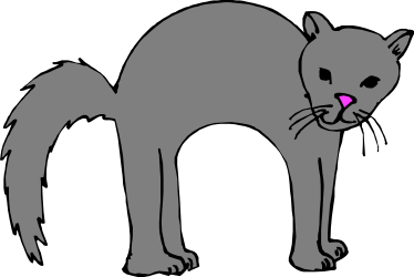 Gray Cat with Pink Eye Clipart for Unique Designs