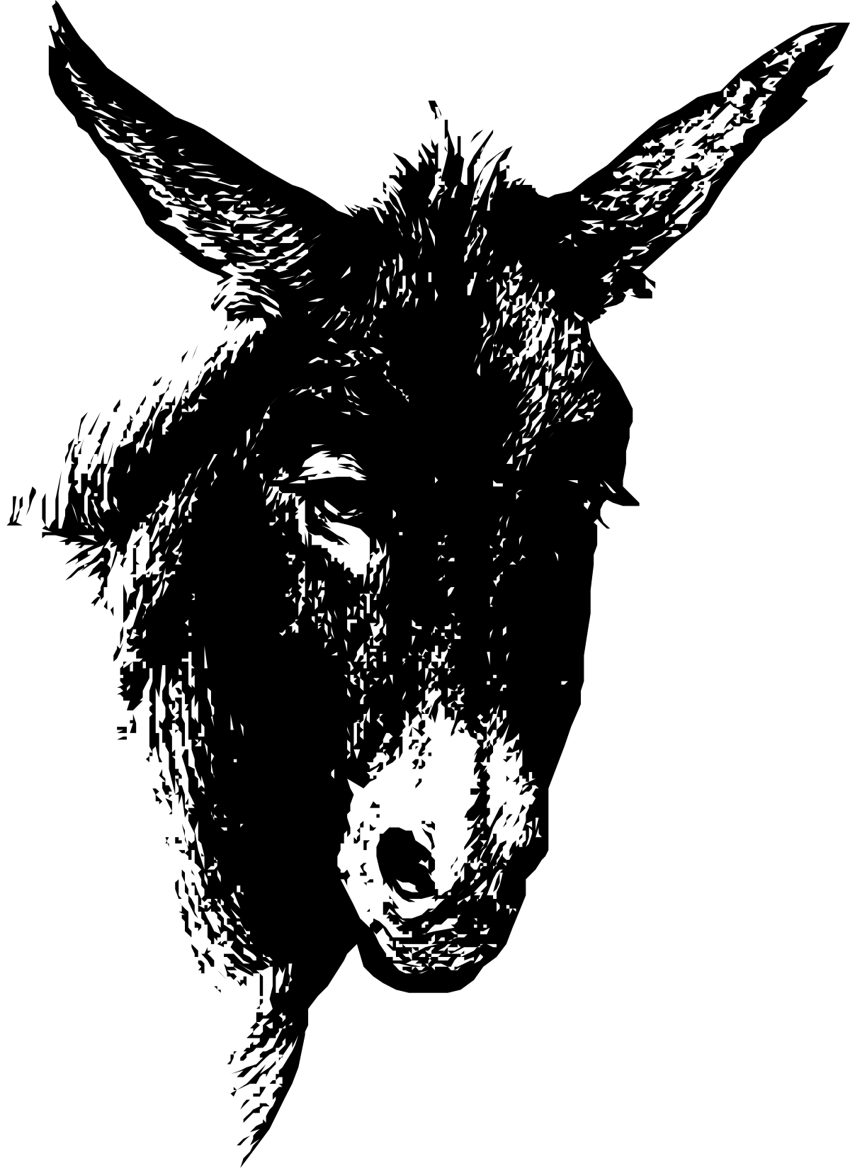 Deer Clipart: Elegant Black and White Wildlife Illustration