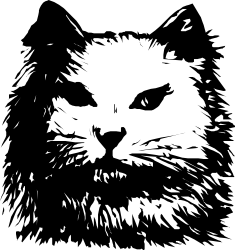 Wolf Clipart: Black and White Wild Animal Illustration