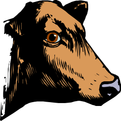 Brown Dog Clipart on Black Background - Perfect for Your Creative Projects