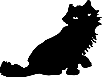 Black and White Cat Clipart - Playful Feline Graphics