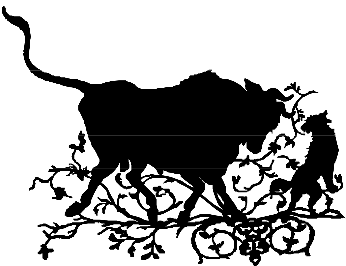 Black and White Flower Silhouette Clipart for Elegant Designs