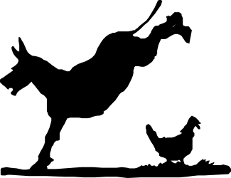 Black Background with White Bird in Flight Clipart