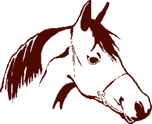 Horse Head Silhouette on Black Background - Stunning Clipart for Your Projects