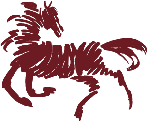 Horse Clipart with Vibrant Red Mane and Tail - Stunning SVG Art
